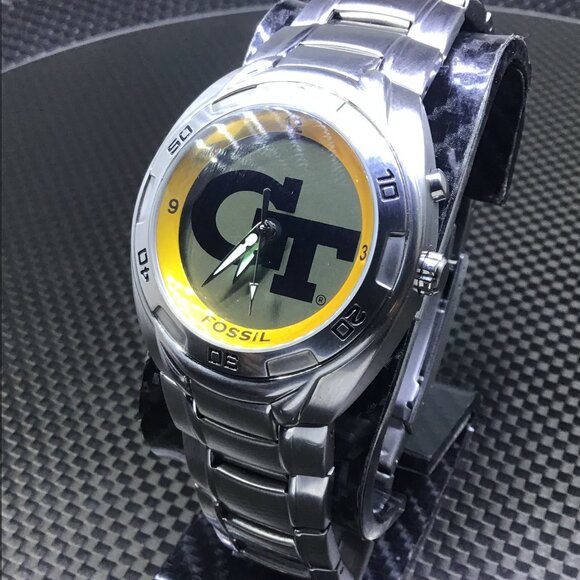 Georgia Tech Yellow Jackets NCAA Stainless-Steel Kaleido Watch by Fossil NEW - Picture 7 of 8